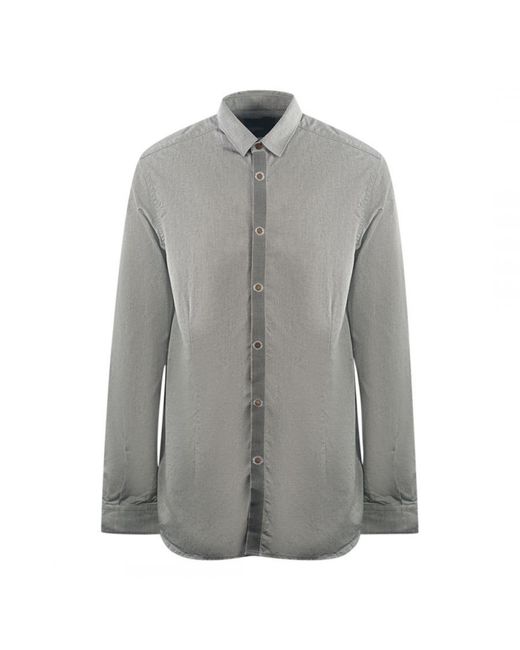 DIESEL Gray Plain Long Sleeve Shirt for men