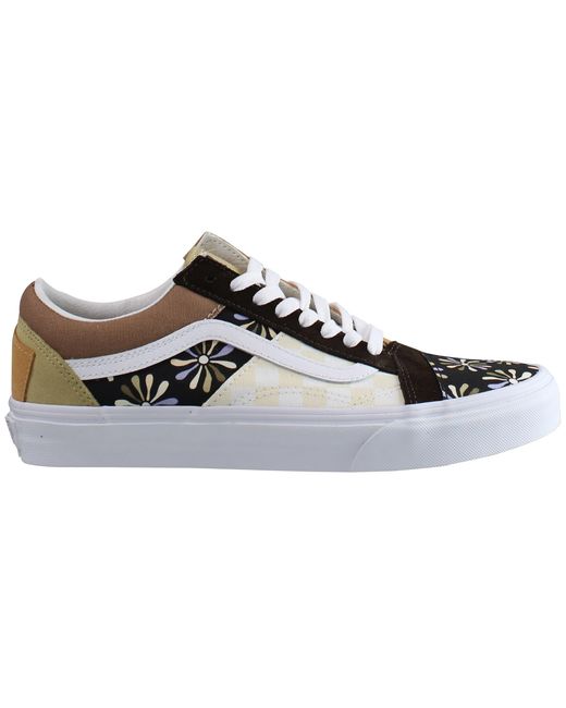 Vans Black Divine Energy Old Skool Patchwork Shoes Leather