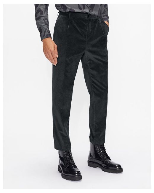 Ted Baker Black Farbor Camburn Regular Fit Trousers for men