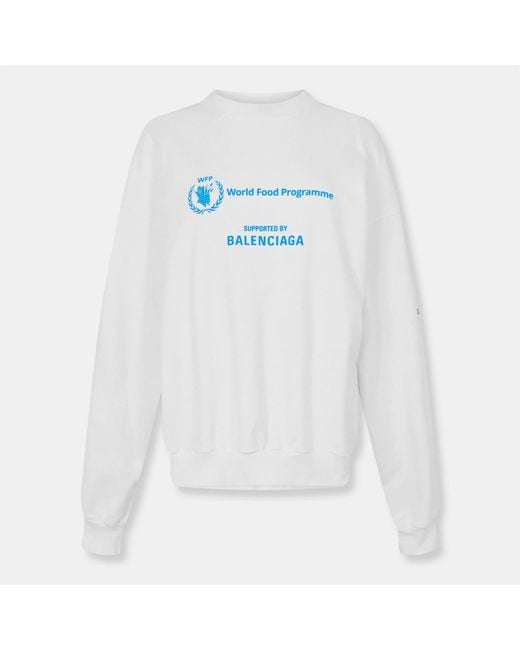 Balenciaga White Crew Sweater