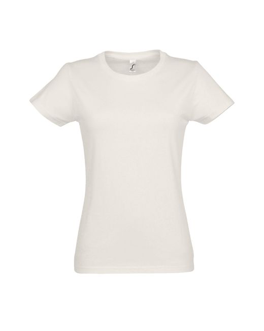 Sol's White Ladies Imperial Short-Sleeved T-Shirt (Off)