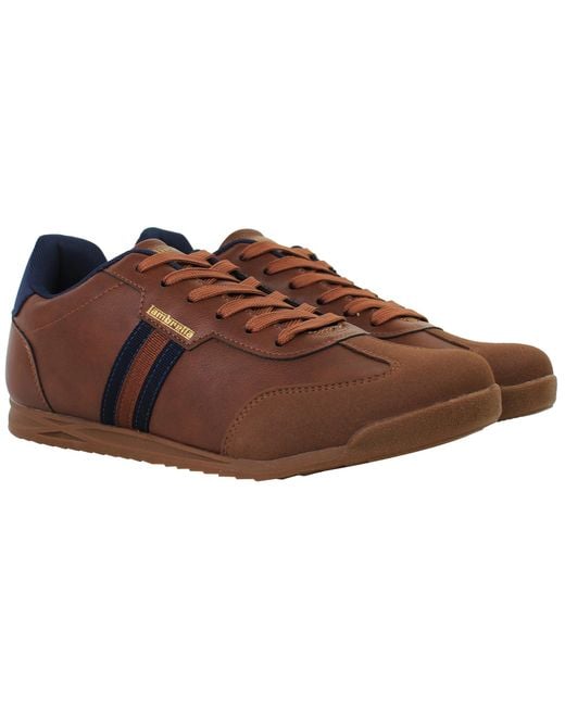 Lambretta Brown Tackle Trainers for men