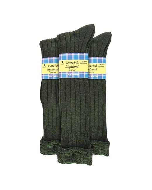 Sock Snob Green 3 Pack Wool Kilt Socks for men
