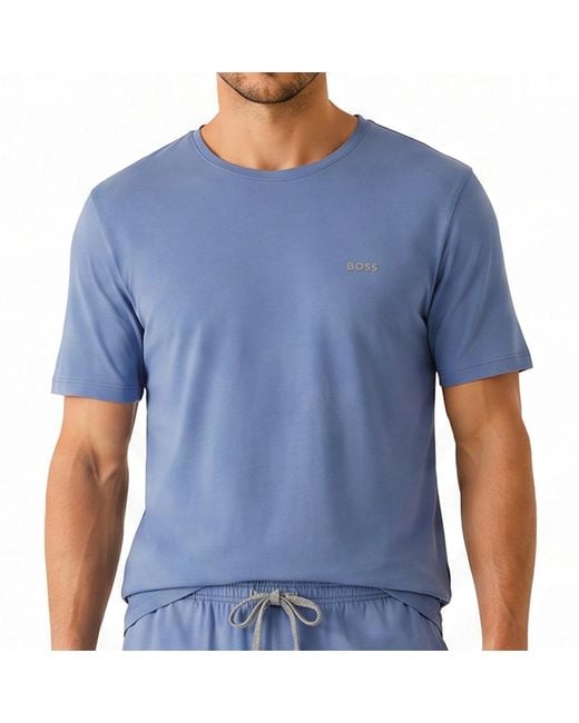 Boss Blue Regular Fit Short Sleeve Cotton T-Shirt 50515312 for men