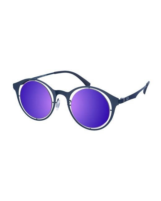 Kypers Purple Japo Round Shape Metal Sunglasses