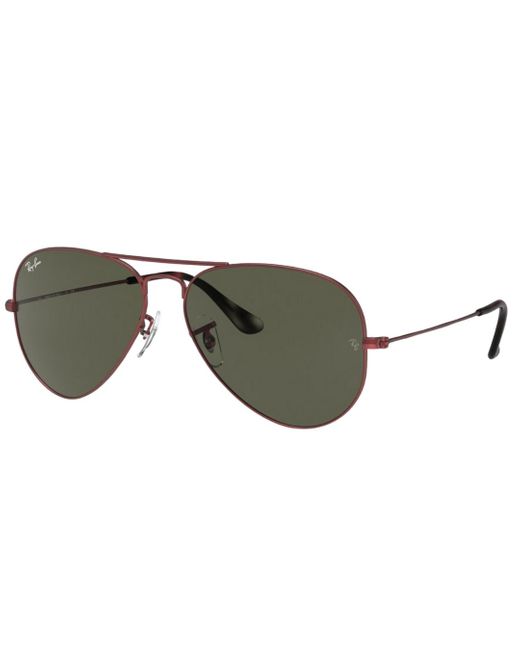 Ray-Ban Green Aviator Lens Sunglasses Metal for men