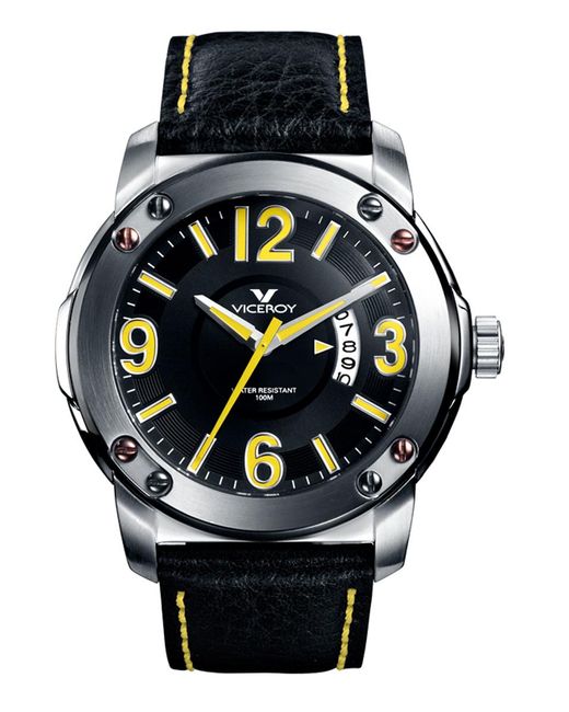 Viceroy Black Watch. Leather for men