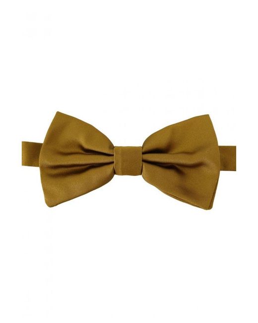 Dolce & Gabbana Yellow Mustard 100% Silk Butterfly Papillon Tie for men