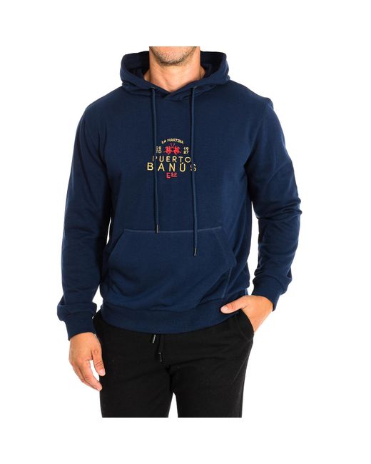 La Martina Blue Tmf608-Fp225 Hoodie for men