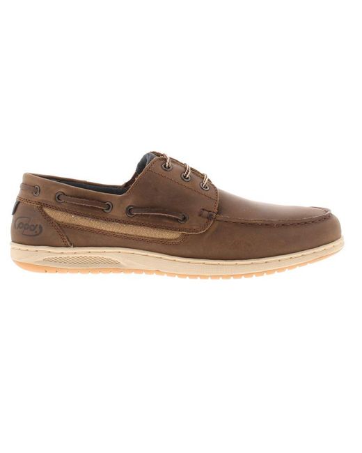 Pod Brown Boat Shoes Casual Tide Shoe Leather (Archived) for men