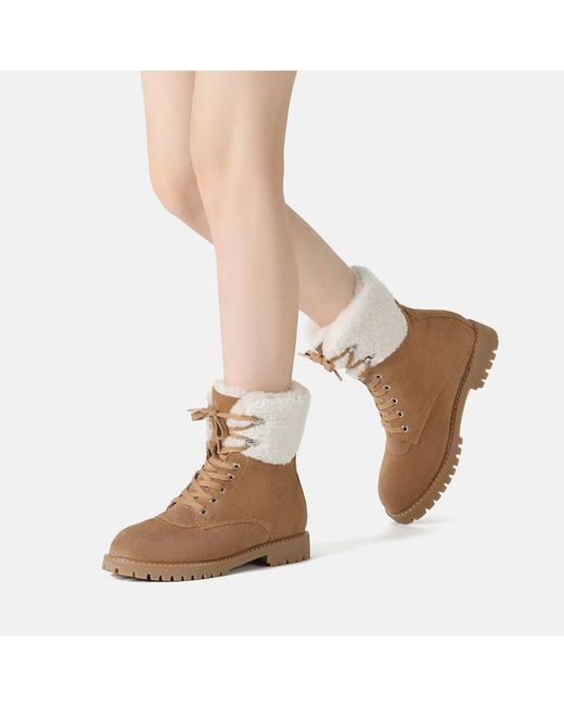 EVER AU Brown Sittella Fashion Chunky Boots