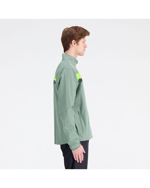 New Balance Accelerate Jacket In Groen in het Green voor heren