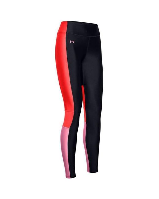 Under Armour Red Heatgear Perf Inset Leggings Tight 1351725 002