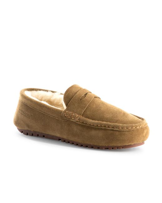 Aus Wooli Brown Australia Terrigal Cosy Moccasins for men