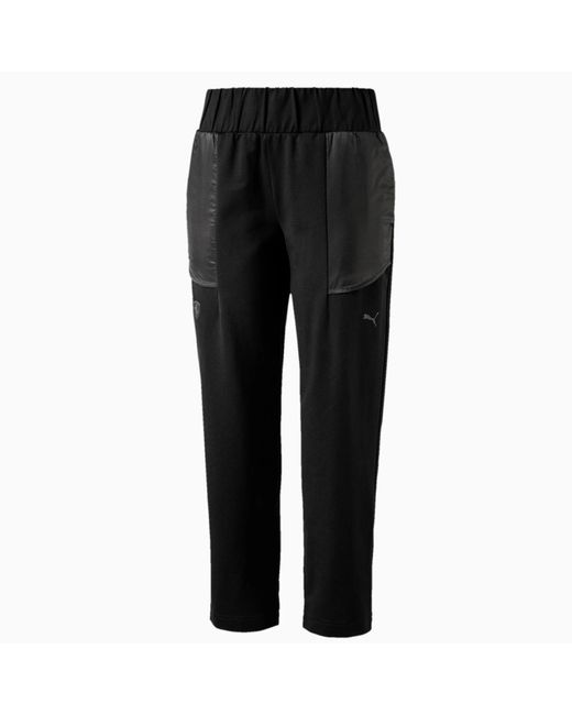 PUMA Black Scuderia Ferrari Track Pants Cropped Bottoms 577841 01