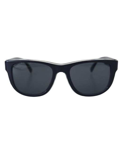 Dolce & Gabbana Blue Gorgeous Plastic Sunglasses With Mirror Lens