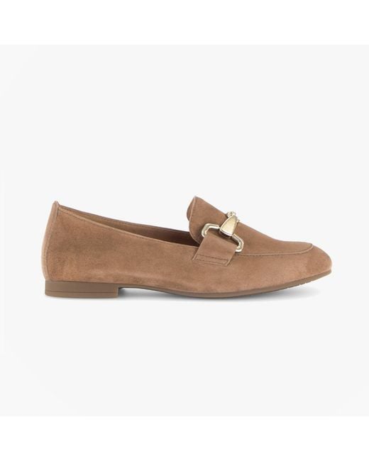 Gabor Brown Jangle Loafer Shoes Leather