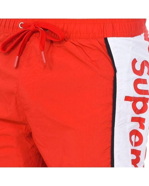 Supreme Red Mid-length Boxer Swimsuit Cm-30056-bp Polyamide for men