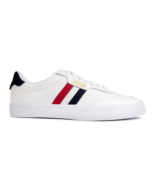 Ralph Lauren Polo Court Vulc Sneakers in het White voor heren