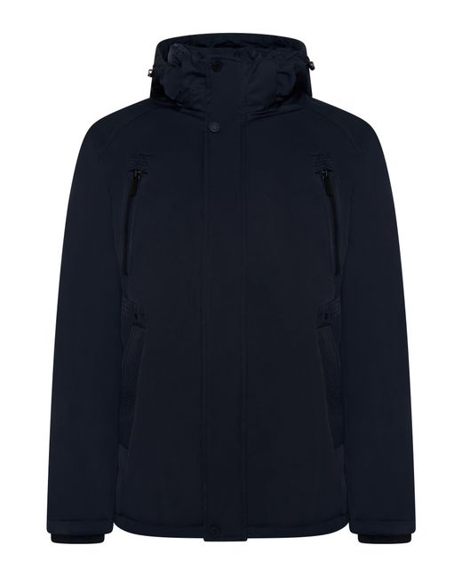 R.LONYR Blue Cristiano Hooded Puffer Jacket for men