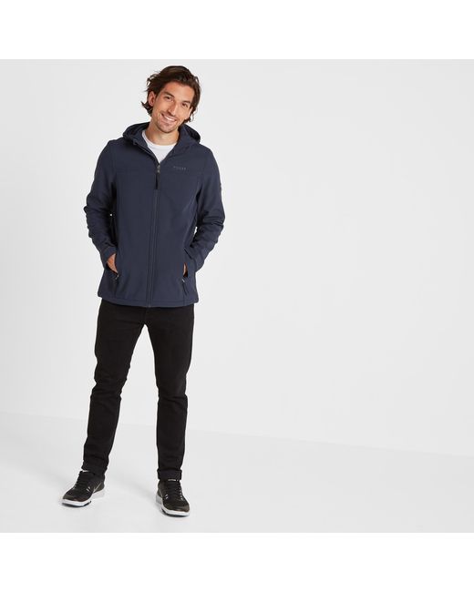 TOG24 Blue Feizor Softshell Hooded Jacket for men