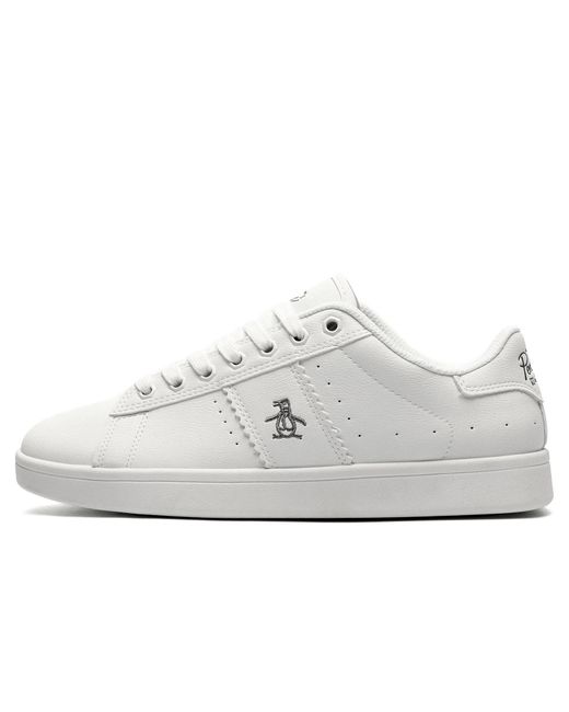 Original Penguin White Steadman Memory Foam Trainers for men