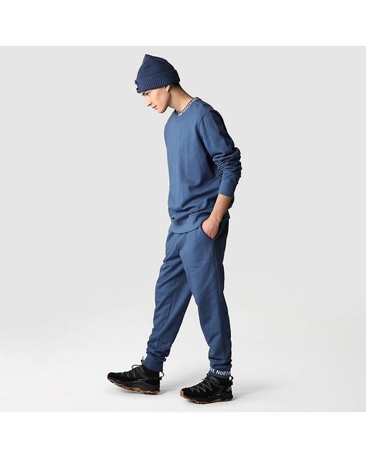 The North Face Blue Zumu Fleece Crew Neck Tracksuit, Shady Cotton for men