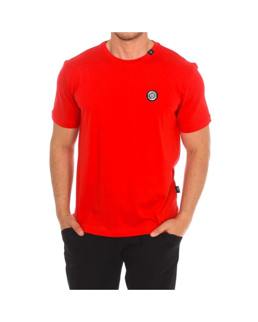 Philipp Plein Red Tips404 Short Sleeve T-Shirt for men
