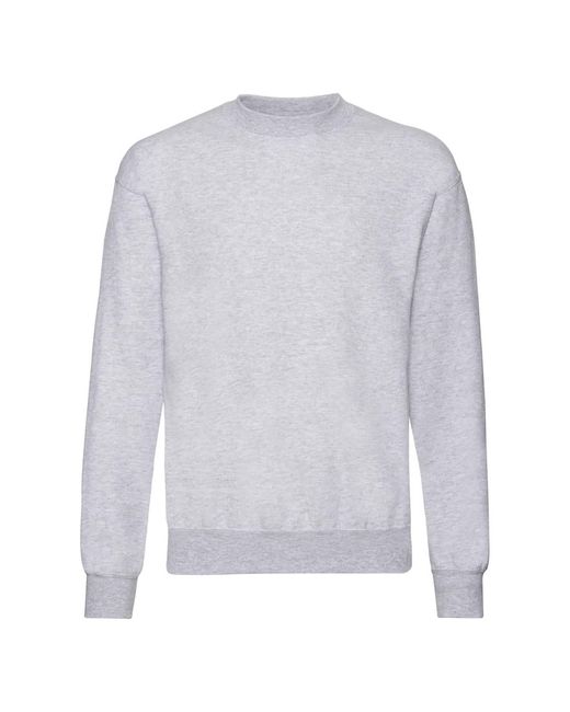 Fruit Of The Loom Gray Adult Polycotton Set-In Sweatshirt (Heather)