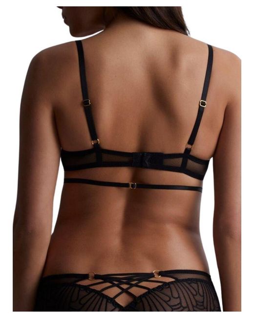 Aubade Black L'Indomptable Padded Plunge Bra
