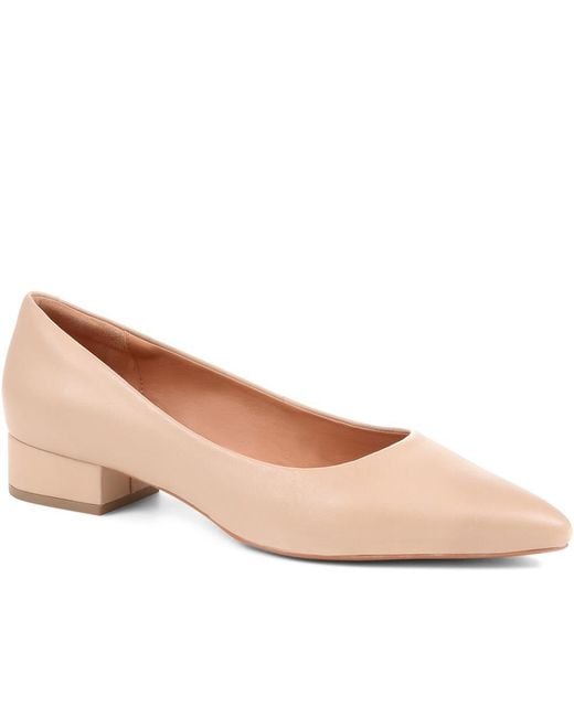 Jones Bootmaker Pink Sunstone Leather Court Shoes