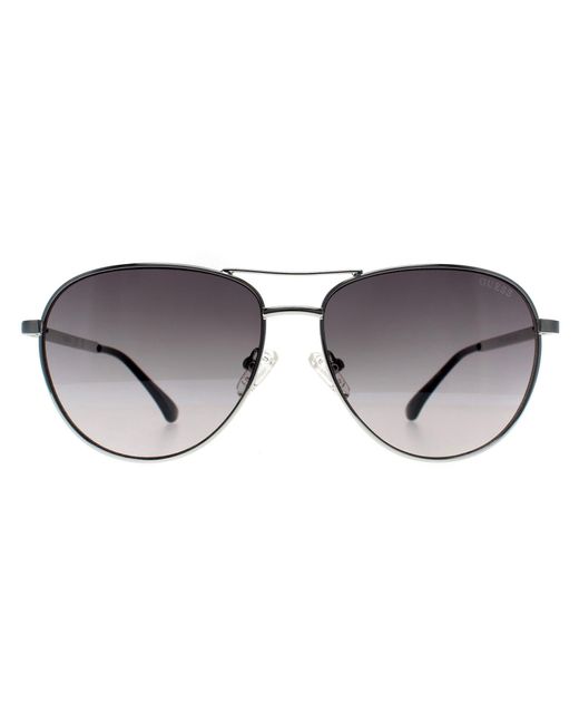 Guess Brown Aviator Shiny Light Nickeltin Gradient Gf6157 Metal
