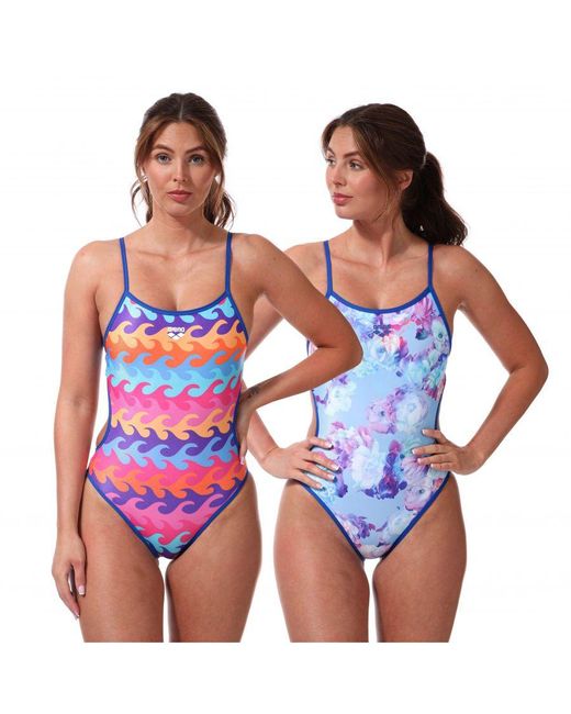 Arena Pink S Challenge Back Reversible Swimsuit
