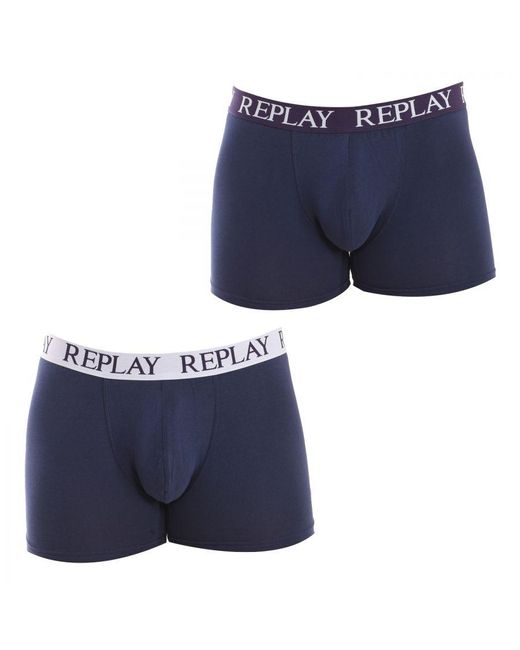 Replay Blue Pack-2 Boxers I101005 for men