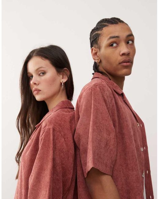 Reclaimed Vintage Red Cord Shirt