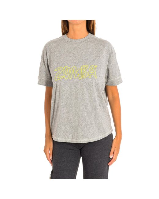 Zumba Gray Sports T-Shirt With Sleeves Z2T00106
