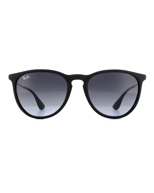Ray-Ban Blue Ladies Retro Round Rubberised Gradient Sunglasses