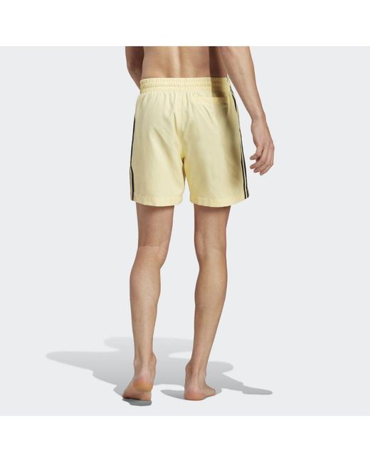 Adidas Originals Natural Adicolor 3-Stripes Swim Shorts for men