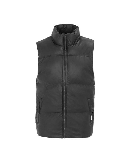 Firetrap Black Pu Padded Gilet for men