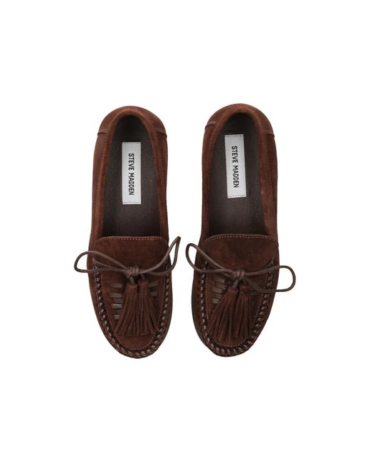 Steve Madden Brown Suede Yaira Loafers