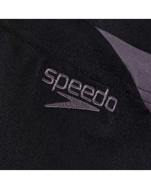 Speedo Hyper Boom Splice Aqua Shorts In Zwart Grijs in het Black voor heren