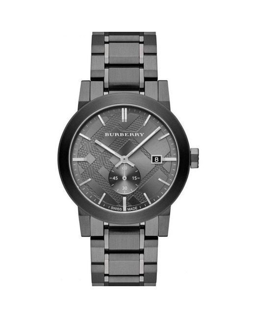 Burberry Gray Bu9902 Chronograph Watch Stainless Steel for men