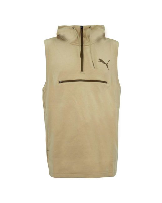 PUMA Natural Evo Zip Up Sleveleess Hoodie Vest 574519 01 Cotton for men