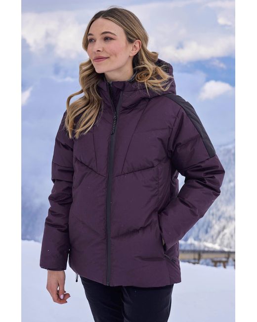 Mountain Warehouse Purple 'Frost Tech' Extreme Down Padded Jacket Warm Hooded Puffer Winter Coat