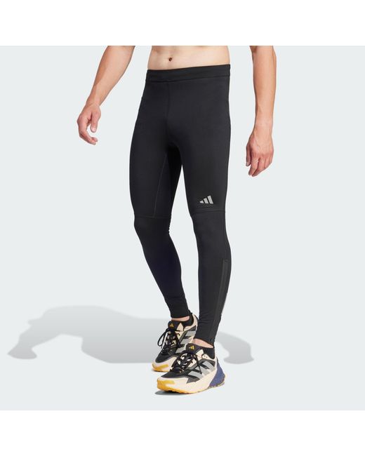 Adidas Originals Black Ultimate Running Conquer The Elements Aeroready Warming Leggings for men