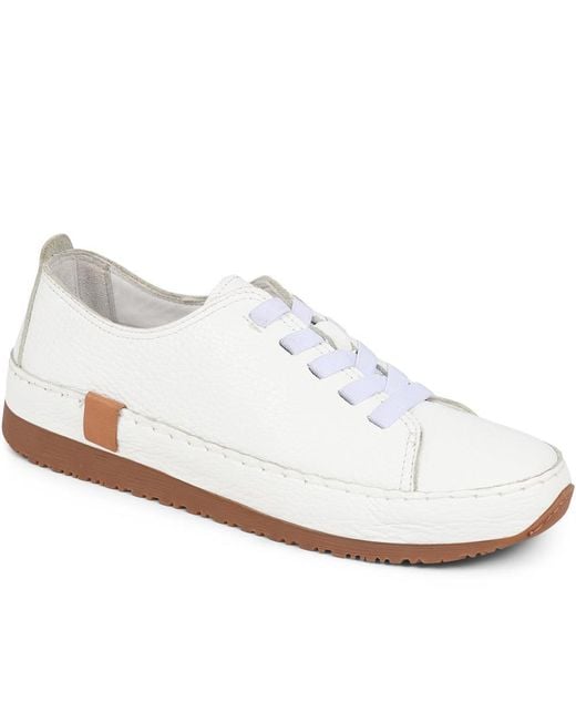 Jones Bootmaker White Amarilla Lace-Up Trainers