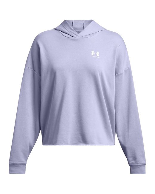 Under Armour Purple Ua Rival Terry Hooded Neck Long Sleeve Sweatshirt