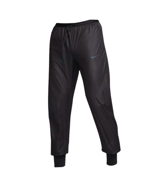 Nike Black Plain Running Trousers for men