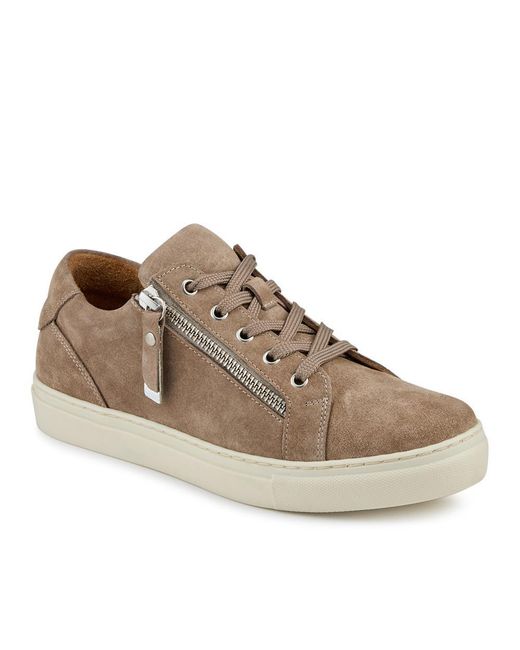 Jones Bootmaker Brown Padova2 Leather Lace-Up Trainers
