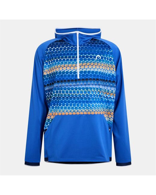Head Blue Hooded Neck Raglan Sleeve Sweatshirt for men